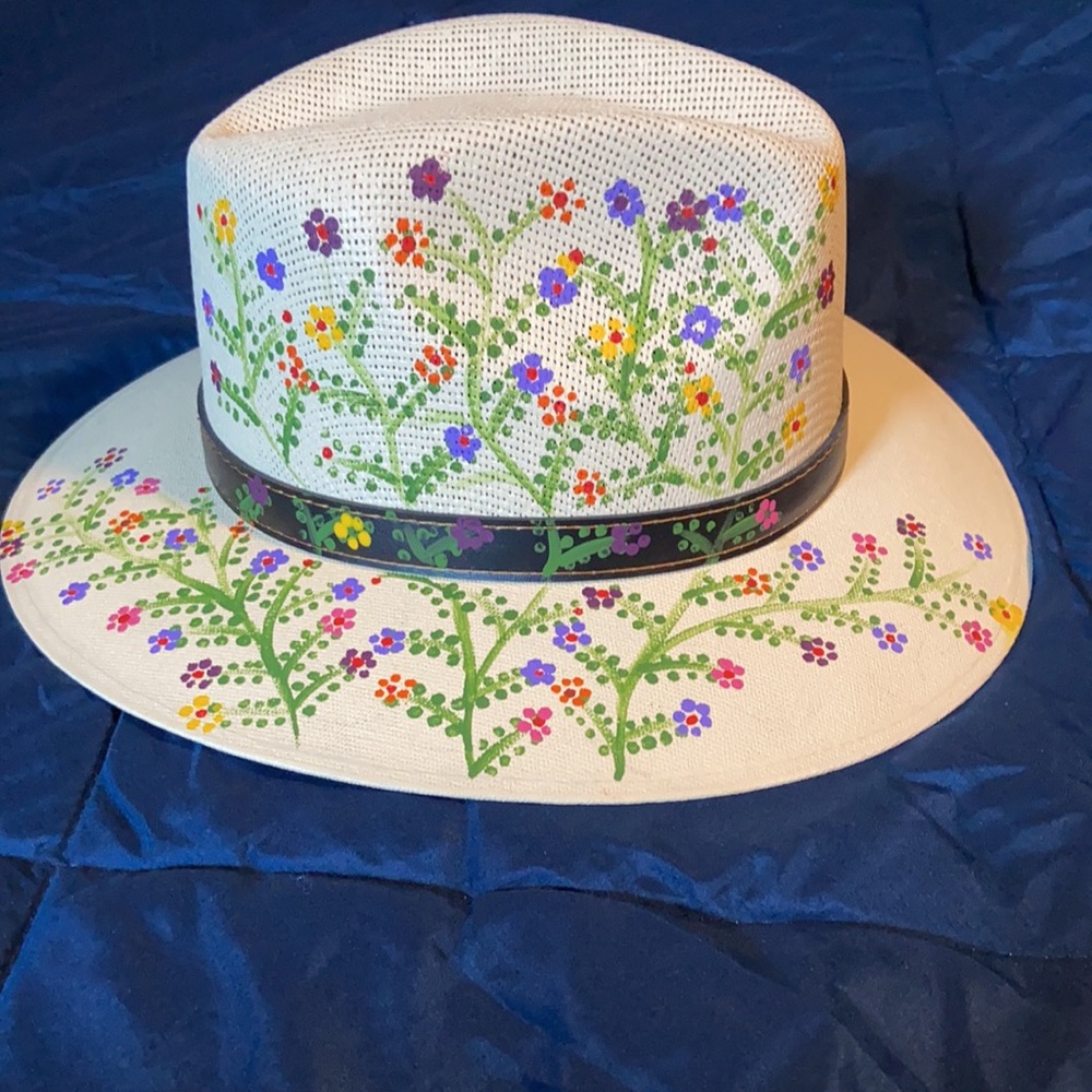 Mexican Folk Hat, hand painted